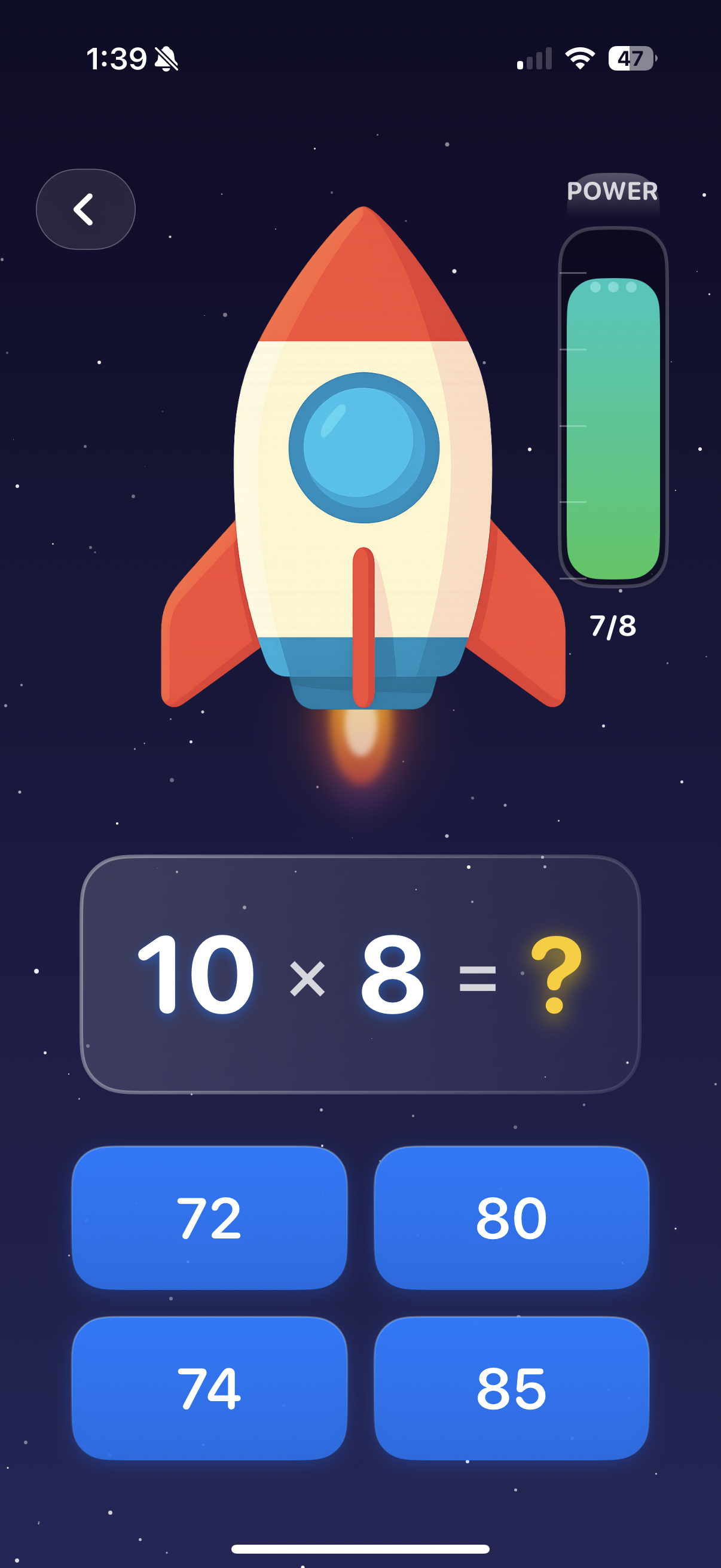 Math Blast Rocket Launch Game